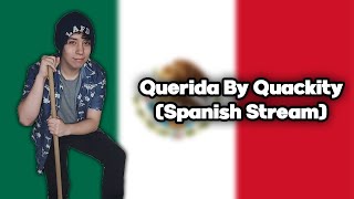 Quackity Spanish Stream Singing Querida by Juan Gabriel Lyrics [upl. by Nonnaehr641]