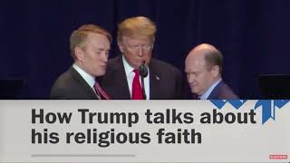 Trump talks about his faith ‘God is the ultimate’ I believe in God Trump sells God Bless the USA [upl. by Tisbe]