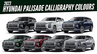 2023 Hyundai Palisade Calligraphy  All Color Options  Images  AUTOBICS [upl. by Clynes]