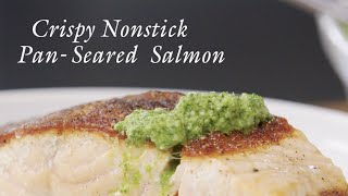 Crispy Nonstick PanSeared Salmon for Two by Americas Test Kitchen [upl. by Yentirb]