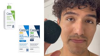 Silicone Face Scrubber and CeraVe Review [upl. by Graniah]