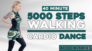 5000 STEPS IN 40 MIN  Walking Cardio Dance Workout to Burn Fat Mood Booster No Repeat No Jumping [upl. by Roseline]