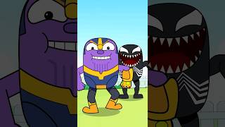 POI POI POI 😂 Pop Robot Encounters Venom and Thanos with Avenger Team [upl. by Antonin]