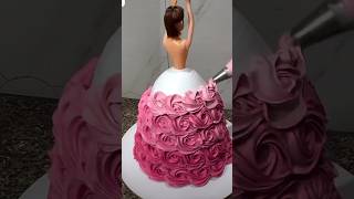 how to decorate barbie doll cakebarbie doll cake youtube [upl. by Oinolopa]