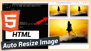 Auto Resize Image with Aspect Ratio  HTML and CSS Tutorial [upl. by Hallerson]