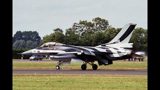 F16 Fighting Falcon RNLAF performing a Touch and Go and Firing Flares MilitaryAircraftde [upl. by Rebm]