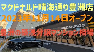 マクドナルド晴海通り豊洲店へ行ってみた ～豊洲の分譲マンション相場 2023年11月編～ [upl. by Salomi]