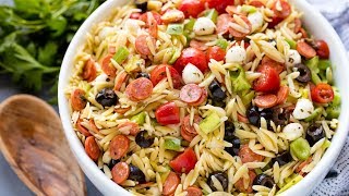 How to Make Italian Orzo Pasta Salad [upl. by Schiro652]