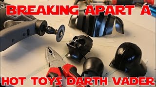 WATCH ME BREAK APART A HOT TOYS DARTH VADER All Mods Part 1 Helmet and Shoulder Armour [upl. by Onitsirc54]