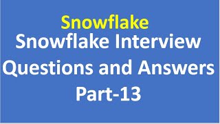 Snowflake Interview Questions and Answers Part 6 Snowflake VCKLY Tech DataCloud Snowflake DWH [upl. by Lari267]