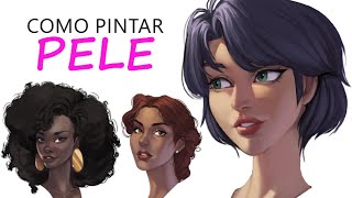 Como pintar pele  tutorial de pintura digital [upl. by Arbua]