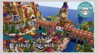 街紹介 赤いお城の城下町ワールドツアー Minecraft My Creative World Tour Castle Town マインクラフトマイクラ建築Horohorominecraft [upl. by Duster]