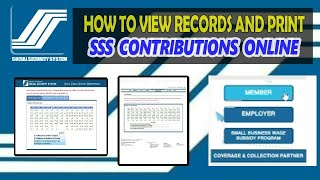 HOW TO VIEW RECORDS AND PRINT SSS CONTRIBUTIONS ONLINE by ChareiTv [upl. by Ahsirak386]