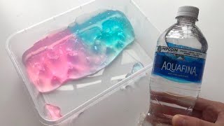 WATER SLIME💧Testing NO GLUE no borax slime recipes [upl. by Elocim]