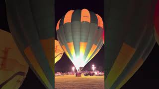 HOT AIR BALLOON NIGHTGLOW IN STAPHORST hotairballon balloon hotairballoonfestival automobile [upl. by Louise720]