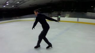 SLOW MOTION DOUBLE LOOP  FIGURE SKATING  GOPRO [upl. by Coad67]