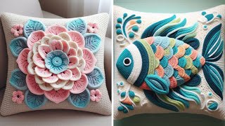 beautiful crochet pillow cover design 💐🤩 [upl. by Nilok]