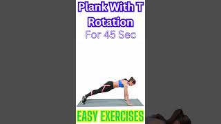 Challenge Yourself Mastering the Plank with T Rotation I Easy Exercises I Women Exercises I [upl. by Rhodia726]