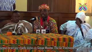 Nii Adote Otinto II Address at the Press Conference [upl. by Sirrap]