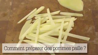 Faire des pommes paille  la technique en une minute [upl. by Stoneham595]