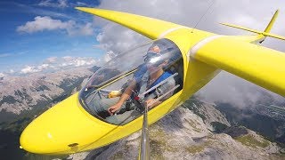 SOARING over LOWI Innsbruck  KA8 Glider Segelflug  Alps of Austria [upl. by Anon]