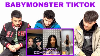 FNF Reacts to BABYMONSTER TIKTOK COMPILAITON  The Best TikTok Edits [upl. by Pearlstein]