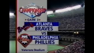 October 7th 1993  NLCS Game 2  Braves vs Phillies mrodsports [upl. by Dnalro]