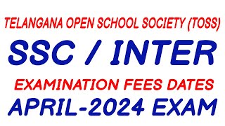 TOSS EXAM FEES 2024 Explained SSC amp Open Inter Dates Last Dates Payment Guide Dont Miss [upl. by Derna]