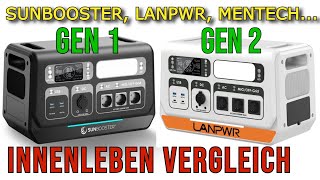 SUNBOOSTER Mentech LanPwr Powerstationen Gen 1 mit Gen 2 Vergleich Solaranlage Balkonkraftwerk [upl. by Maryly]