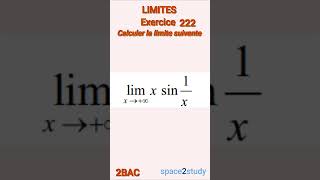 Exercice 222 Limites 2BAC Maths [upl. by Onida374]