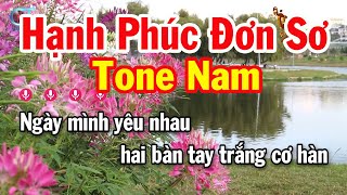 Karaoke Hạnh Phúc Đơn Sơ Tone Nam  Cm  Nhạc Sống Tuấn Cò [upl. by Egroj]