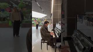 Musician Plays Heartfelt Performance Of Greensleeves At The Public Piano [upl. by Ajaj]