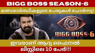 BIGG BOSS SEASON6 മത്സരാർത്ഥികളുടെ പേരുകൾ ചേർന്നു [upl. by Akinor29]