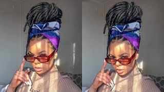 11 QUICK amp EASY FAUX LOCS HAIRSTYLES  Headwrap Styles [upl. by Ainak274]