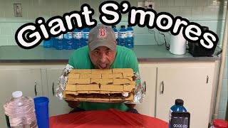 Giant Smore ChallengeMarshmallow and Chocolate [upl. by Wycoff]