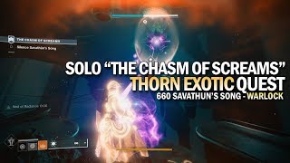 Solo quotThe Chasm of Screamsquot Thorn Strike Warlock Destiny 2 [upl. by Nerrat562]