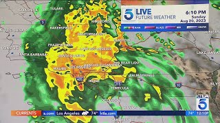 KTLA 5 Tropical Storm Hilary Coverage [upl. by Llezom]