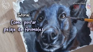 Como pintar pelo de animal  pintura de animales  Tutorial  Diana Lunarte [upl. by Ajak47]