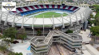 VOLANDO EN DRONE 4K BARRANQUILLA ESTADIO METROPOLITANO ROBERTO MELÉNDEZ  COLOMBIA [upl. by Ralina]