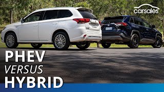 2020 Mitsubishi Outlander PHEV v Toyota RAV4 Hybrid Comparison Test carsales [upl. by Tynan]