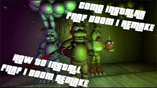 COMO BAIXAR E INSTALAR FNAF 1 DOOM MOD REMAKE [upl. by Nilhsa956]