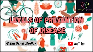 Levels of Prevention of Disease  Community medicine  emotionalmedico [upl. by Enilkcaj]