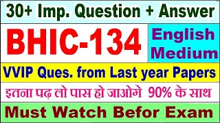 BHIC 134 important questions with answer in English  bhic 134 Previous Year Question Paper [upl. by Martie]