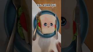 EPIC ASMR FAIL Toddler Destroys Relaxing Squeezamals Sandwich Video with REAL Fork amp Knife [upl. by Dnyletak435]