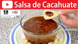 SALSA DE CACAHUATE  VickyRecetaFacil [upl. by Carey]