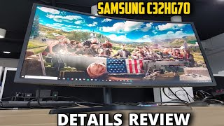 Samsung C32HG70 Review 1440p 144Hz QLED Free Sync 2 HDR Gaming Monitor [upl. by Lessirg]