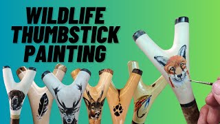 Painting a Wildlife Thumbstick StepbyStep Guide [upl. by Minda300]