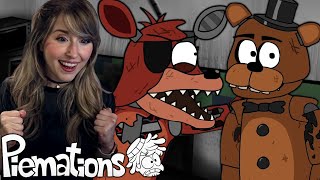 NEW FNAF FAN REACTS TO ALL 5 AM AT FREDDYS BY PIEMATIONS [upl. by Darill]