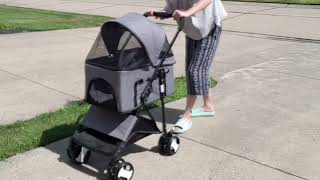 Recensione del passeggino Jogger multifunzione 3 in 1 BestPet Pet Stroller Premium [upl. by Basset]