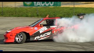 Roger Hutcheon 2JZ 180SX  TTDA Drifting Rd2 at Wallerfield 2024 [upl. by Antoinette938]